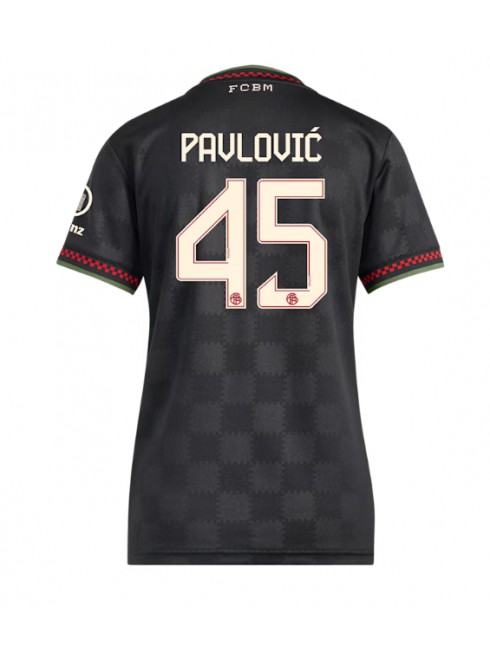 Ženski Nogometna dresi replika Bayern Munich Aleksandar Pavlovic #45 Tretji 2025-26 Kratek rokav Ženski Nogometna dresi replika Bayern Munich Aleksandar Pavlovic #45 Tretji 2025-26 Kratek rokav